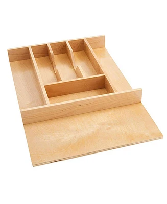 Rev-a-Shelf 7 Cutlery Compartment Tray Cabinet Insert Short, Wooden, 4WCT-1SH