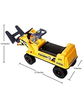 Slickblue Ride-On Forklift Truck Toy for Kids - Construction Vehicle with Realistic Lifting Action