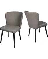 Slickblue Set of 2 Kitchen Dining Chairs Leather Chairs with Fire Retardant and Water Repellent Vinyl Seat