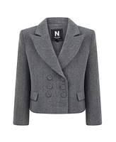 Nocturne Women's Oversized Padded Shoulder Jacket