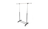 Slickblue Vertical & Horizontal Stretching Clothes Rack with Shoe Shelf