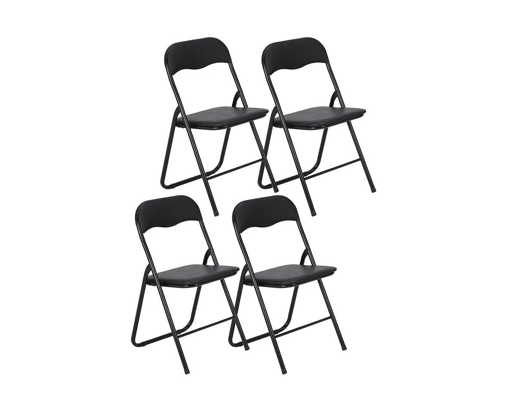 gaomon 4 Pack Folding Chairs with Padded Cushion and Back