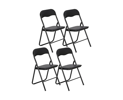 gaomon 4 Pack Folding Chairs with Padded Cushion and Back