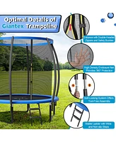 Gymax 12FT Recreational Trampoline w/ Ladder Enclosure Net Safety Pad Outdoor