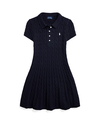 Polo Ralph Lauren Big Girls Cable-Knit Cotton Sweater Dress