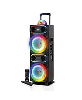 Rca Disco 208 Flame Effect Bluetooth Speaker, Dual 8" Woofer