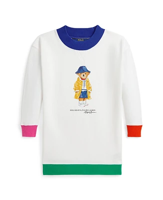 Polo Ralph Lauren Toddler and Little Girls Bear Fleece Sweatshirt Dress