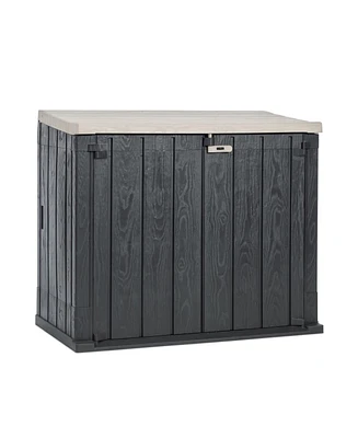 Toomax Stora Way All Weather 4.25' x 2.5' Storage Shed, Anthracite/Taupe Gray