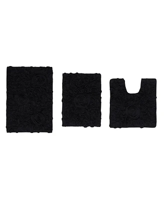 Home Weavers Bell Flower 3-Pc. Bath Rug Set