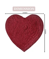 Home Weavers Modesto Heart Shaped Bath Rug, 25" x