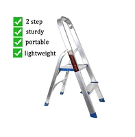 Slickblue Foldable 2-Step Ladder for Household Use Strong and Durable for Kitchen and Garage