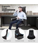 Slickblue High Back Executive Chair Ergonomic Leather Office with Adjustable Height, Tilt Function, and 360° Swivel