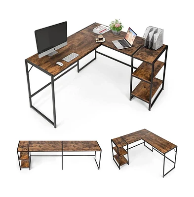 Slickblue Versatile L-Shaped Desk – Ideal for Home Offices and Gaming with Easy Assembly and Ample Storage