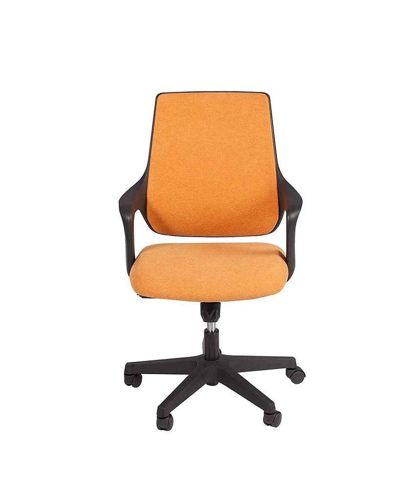 Slickblue Mid Back Swivel Office Chair Ergonomic Desk Chair with Armrests for Home & Computer Workspace