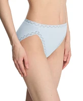 Natori Bliss Lace-Trim Cotton French-Cut Brief Underwear 152058