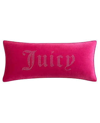 Juicy Couture Silver-Tone Rhinestone Decorative Pillow, 16" x 36"
