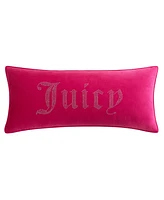 Juicy Couture Silver-Tone Rhinestone Decorative Pillow, 16" x 36"