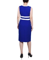 Ny Collection Petite Elbow Sleeve Colorblocked 2 Piece Dress Set