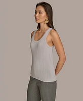 Donna Karan New York Women's Scoop Neck Rib Knit Tank Top