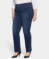 Nydj Plus Pull-On Straight Jeans