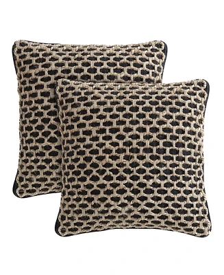 Boho Living Jada Jute Decorative Pillows 2 Piece Set, 20" x