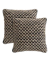 Boho Living Jada Jute Decorative Pillows 2 Piece Set, 20" x 20"