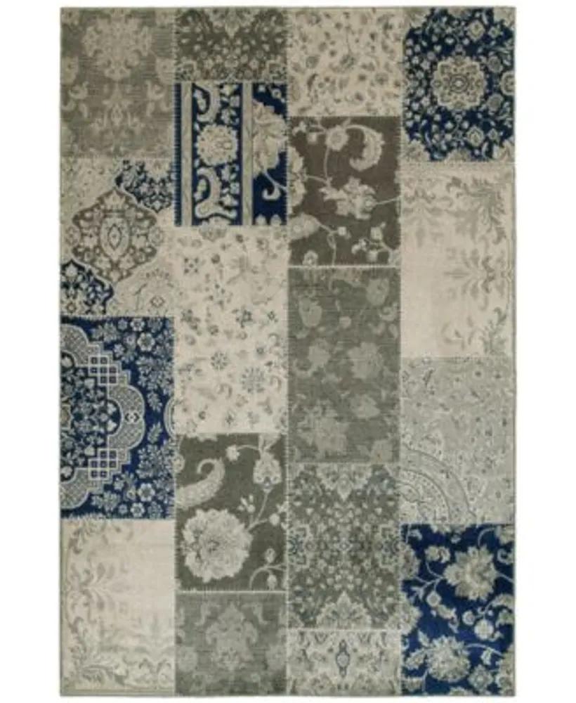 Jhb Design Tidewater Patchwork Ivory Grey Area Rugs