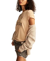 Lucky Brand Women's Metallic Born Crewneck Tee