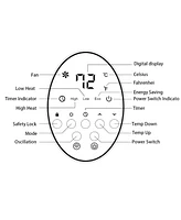 Skonyon 1500 W Led Portable Oscillating Ptc Ceramic Space Heater