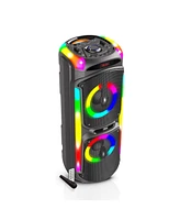 Rca Disco 88 Flame Effect Bluetooth Party Speaker, Dual 8" Woofer