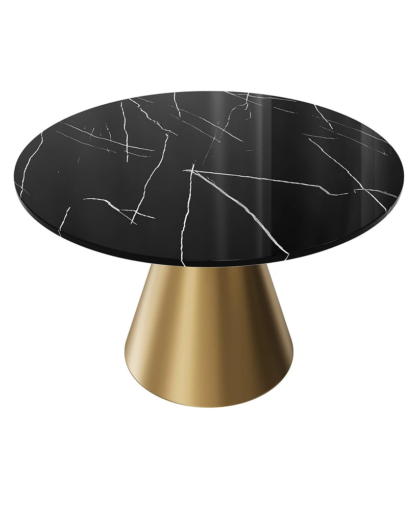 Boyel Living 48 inches Round Marble Dining Table