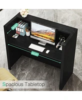 Tribesigns 47 Inch Small Retail Counter,Reception Desk, Modern Front Desk with Counter