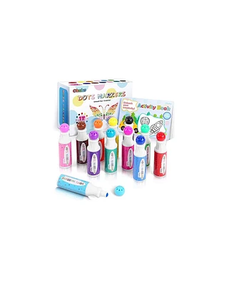 Ohuhu 12ct 40ml Dot Marker Bingo Daubers with 30 Page Activity Book Y30-80700-13