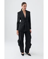 Nocturne Women's Belt Detailed Jacket