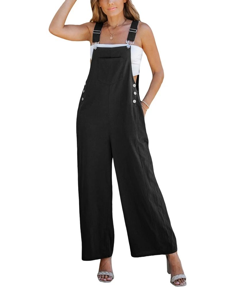 Cupshe Women's Square Neck Straight Leg Overalls