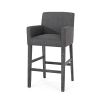 The Pop Home 30.5 inch Counter Stools for Bar Height,Upholstered Kitchen,Modern Chairs with Arms-The