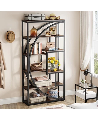 Tribesigns 70.8 inch Tall Bookshelf with 8 Open Storage Shelf,Industrial 5-Tier Etagere Bookcase