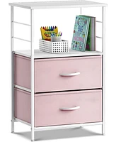 Sorbus End Table with 2 Drawers