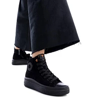 Xti Women's Casual High Top Suede Sneakers By