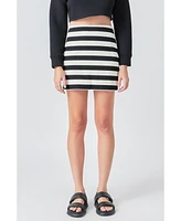 Grey Lab Women's Stripe Terry Skirt