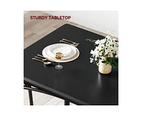 gaomon Dining Table Set for 4, Kitchen with 4 Upholstered Chairs, 5 Piece Rectangular Room Set, Small Space, Apartment, Home, K