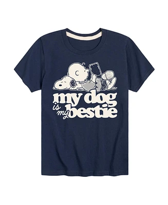 Hybrid Big Boys Peanuts My Dog Is Bestie Graphic Tee