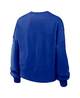 Nike Women's Royal Dallas Cowboys Oversized Long Sleeve Cropped Sweatshirt