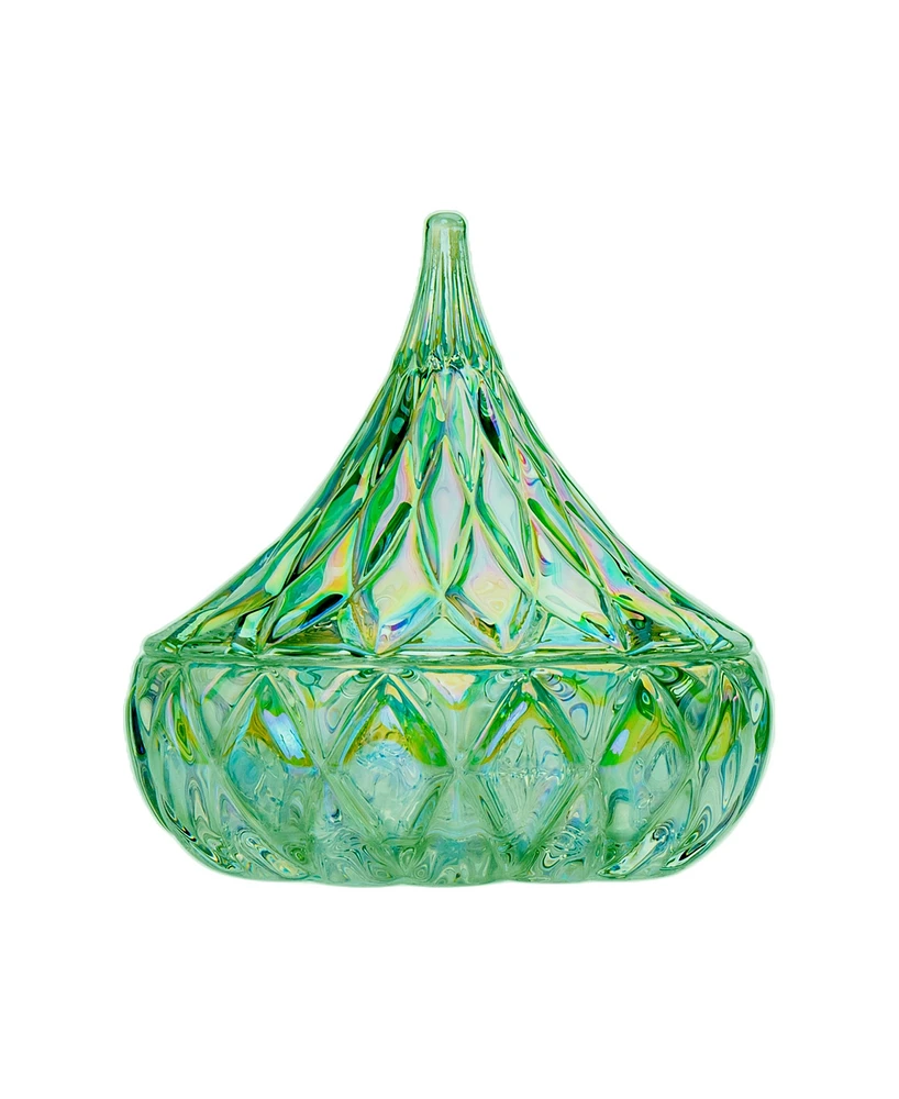 Godinger Candy Dish, Green Iridescent Hershey's Kiss