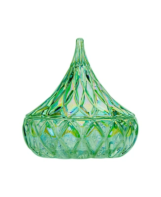 Godinger Candy Dish, Green Iridescent Hershey's Kiss