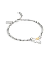 Coach Two-Tone Signature Carabiner Rexy Link Bracelet