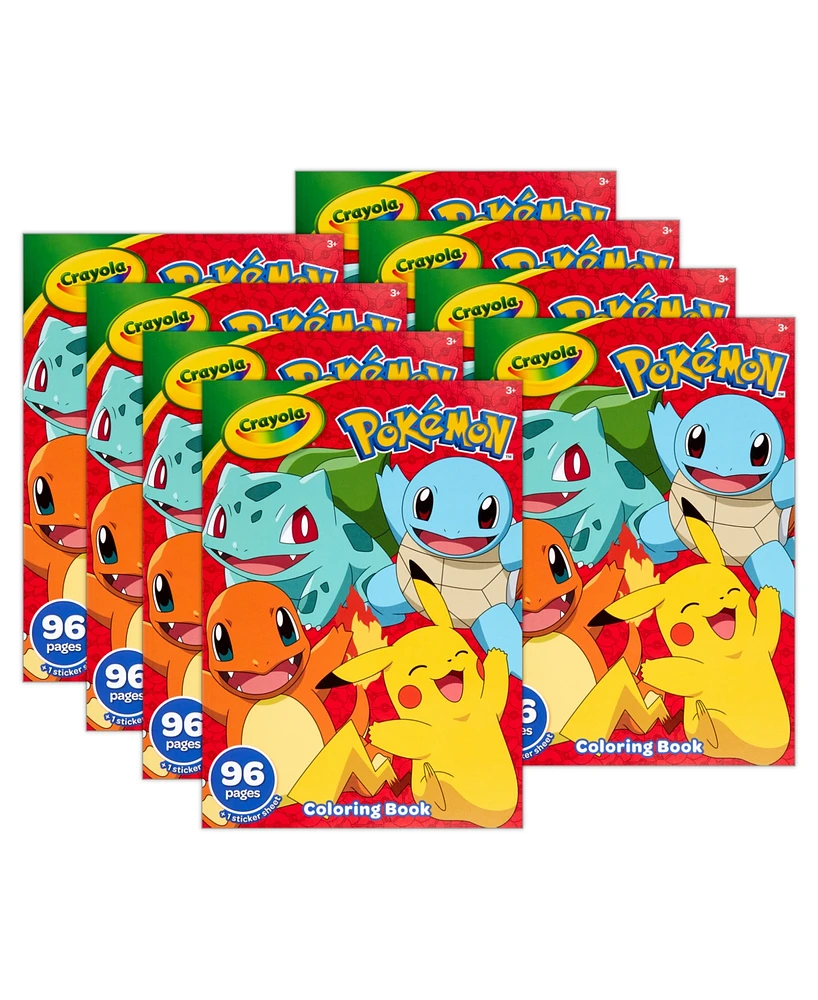 Crayola Pokemon Coloring Book, 96 Pages, Pack of 8