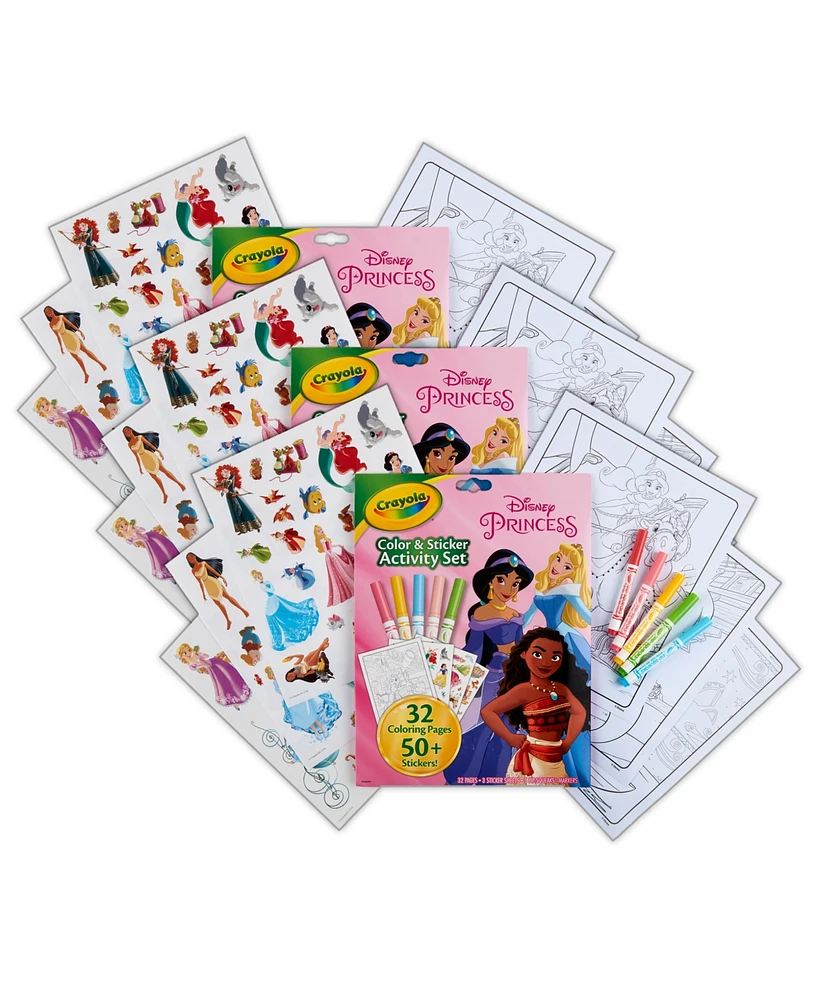 Crayola Princess Color Sticker Activity Set, Pack of 3