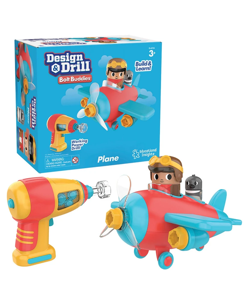 Educational Insights Design Drill Bolt Buddies Plane