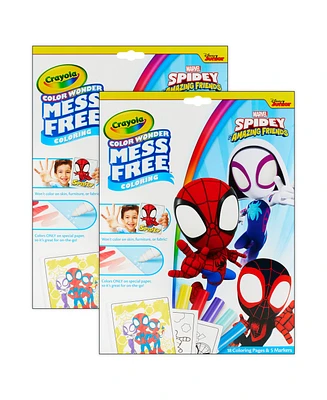 Crayola Color Wonder Spidey and His Amazing Friends Coloring Pad and Markers, Pack of 2